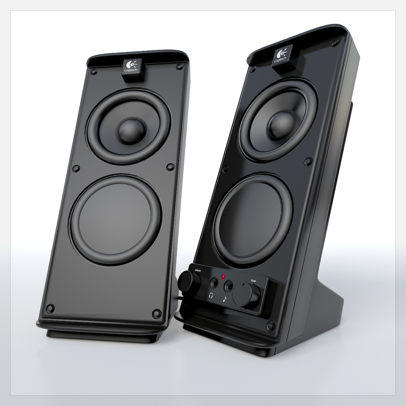3d logitech x 140 speakers model