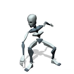 Mocap Creature wolf move forward freeze position T02