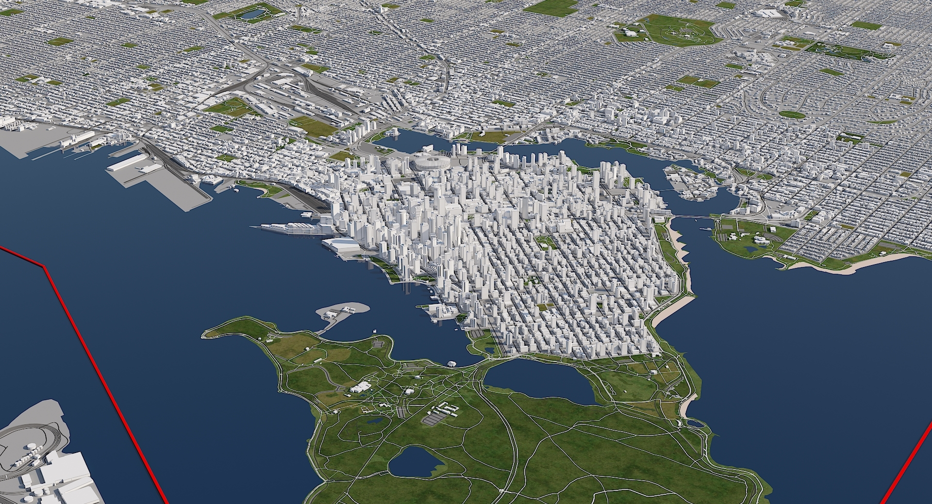 vancouver cityscape 3d model