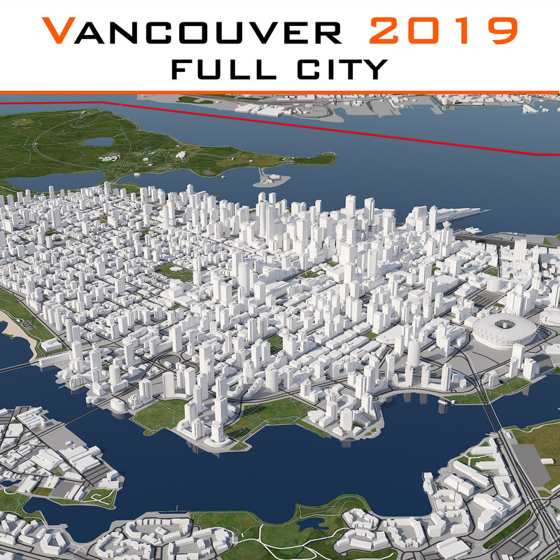 vancouver cityscape 3d model