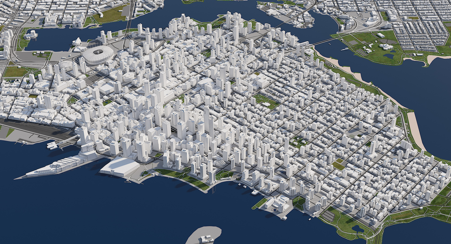 vancouver cityscape 3d model