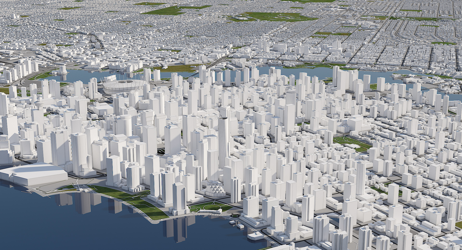 vancouver cityscape 3d model