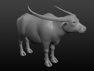 asian buffalo 3D model