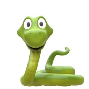 3D snake cartoon