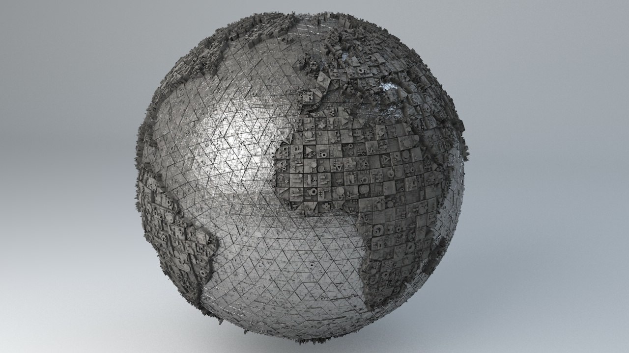 - sci-fi shapes earth 3D model - TurboSquid 1411922