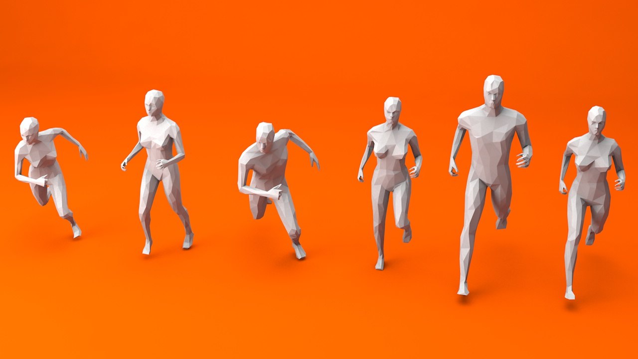 6 static women 3D model - TurboSquid 1411981