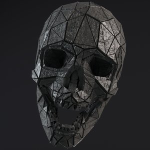 - sci-fi shapes skull 3D model