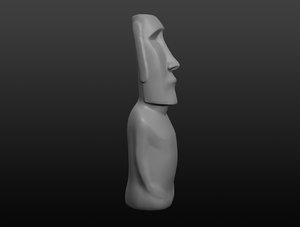 3D moai statue