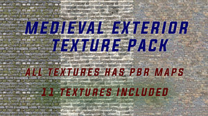 4k PBR 11 Pieces Medieval Exterrior Texture Pack