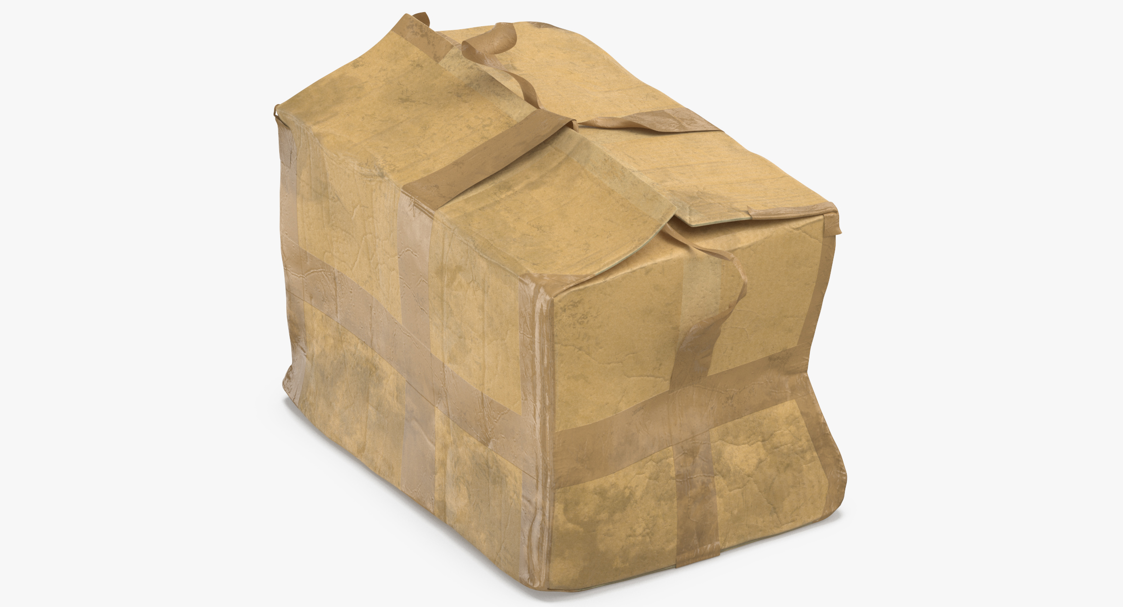 3D old damaged dirty cardboard box TurboSquid 1412091