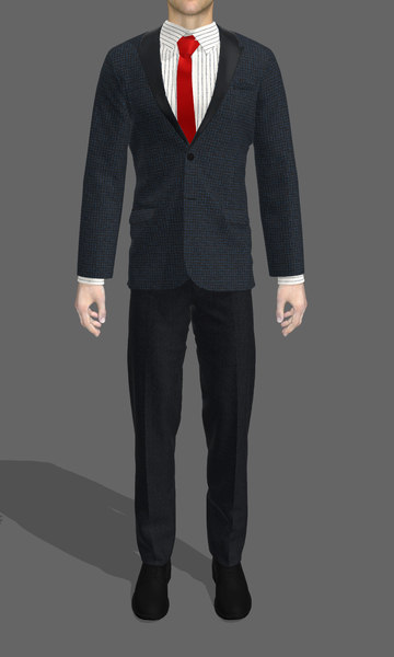 3D model men suit