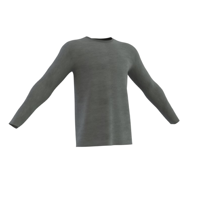 long sleeve t shirt 3d model free download