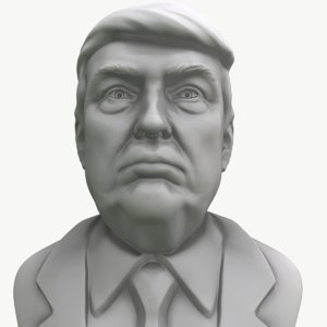 donald trump bust 3D model