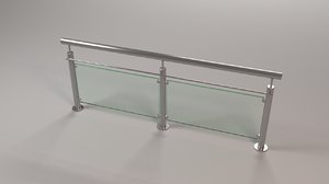 3D steel railing model