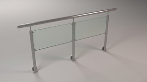 3D model steel railing
