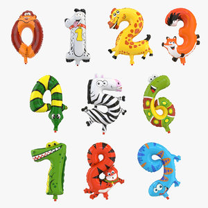 balloon numbers 3D