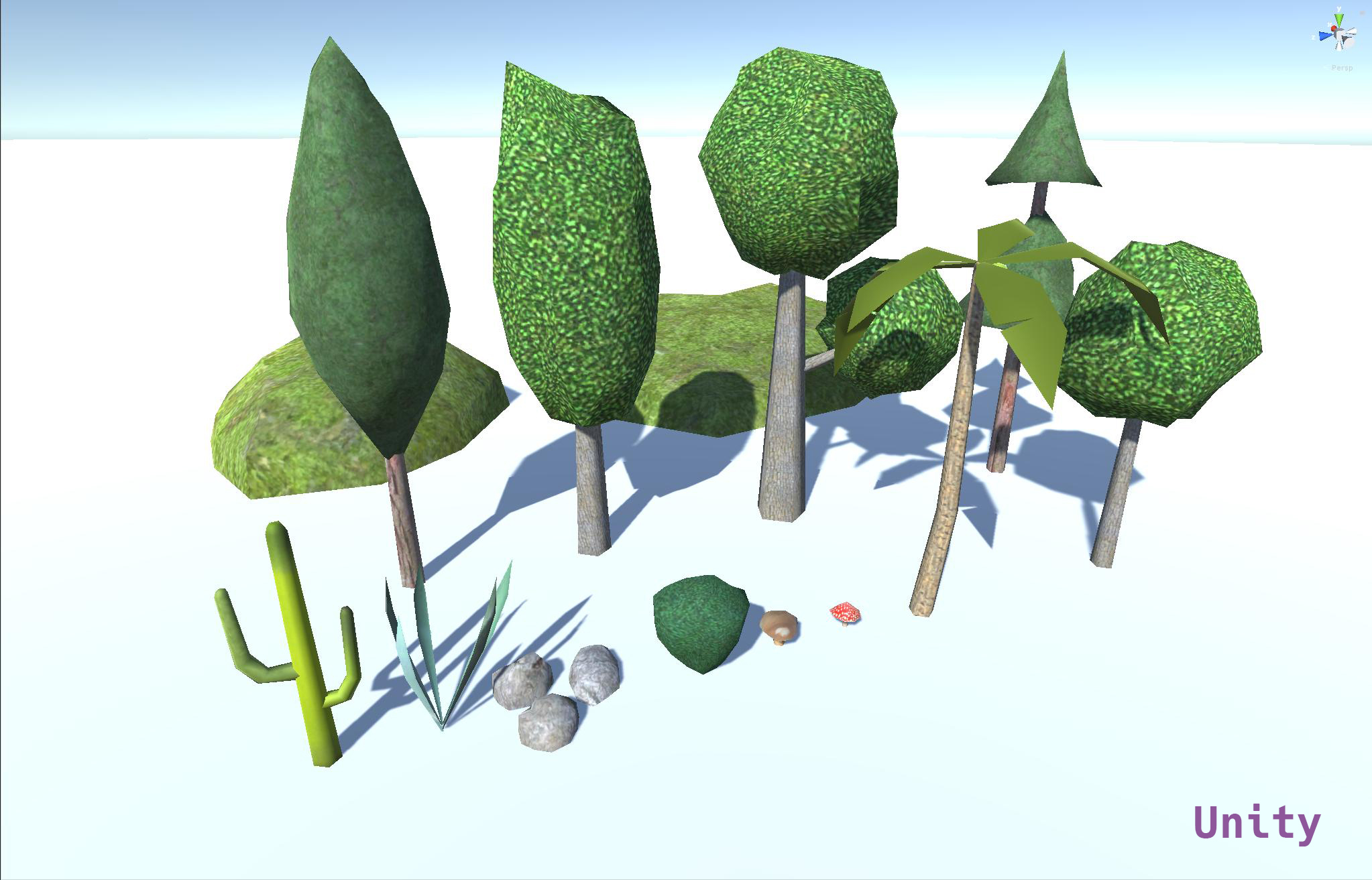 lowpoly植物3d模型
