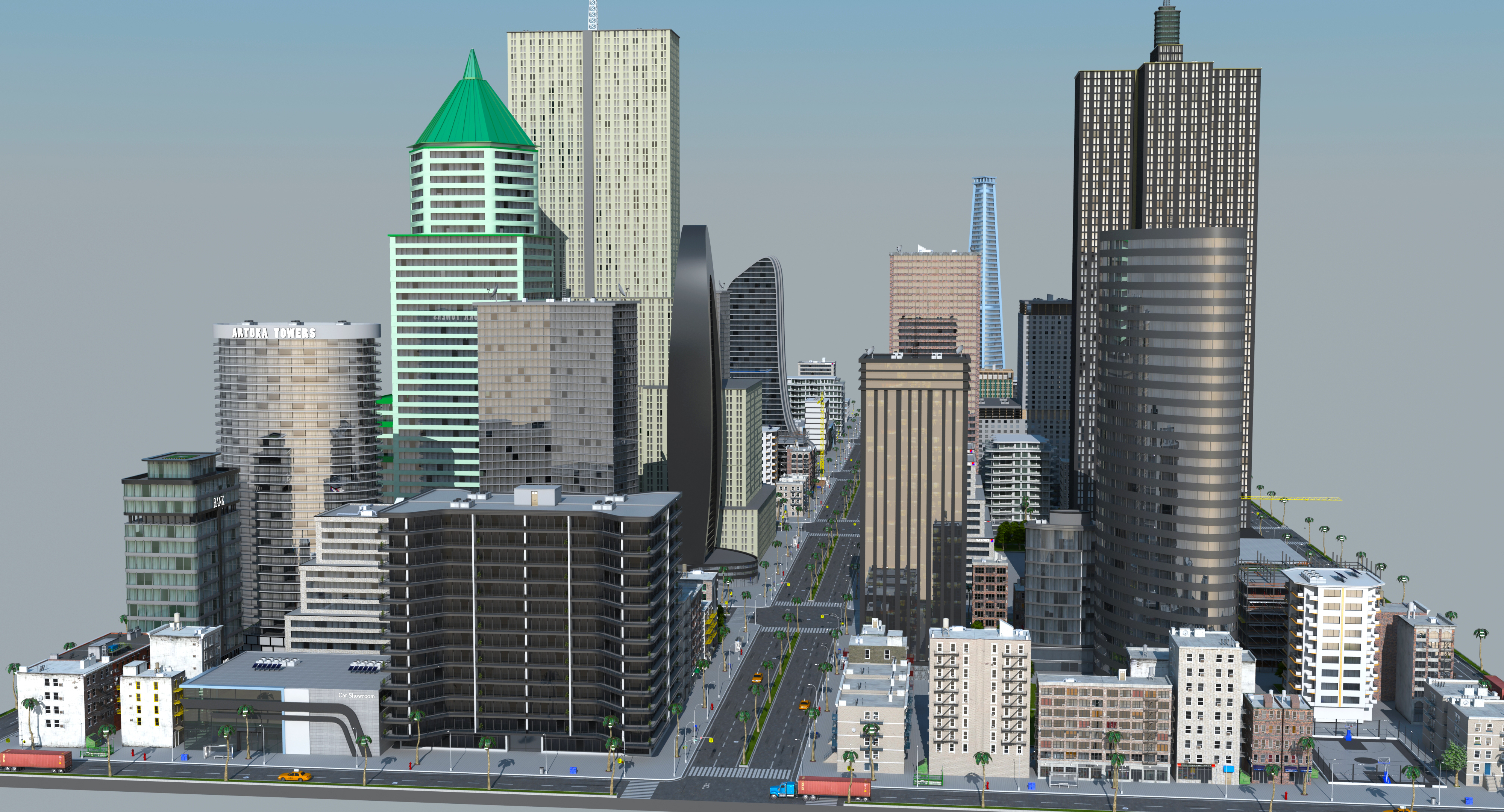 城市a4日夜3d模型 - turbosquid 1412739