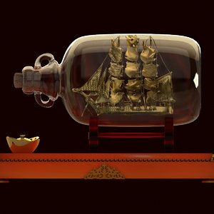 3D chinese ship bottle