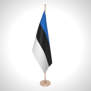 3D model estonia flag