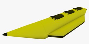 3D model beach banana boat toon