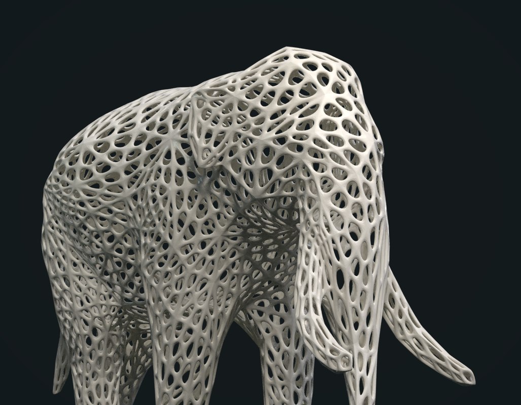 3D print elephant model - TurboSquid 1412838