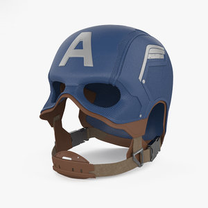 captain america helmet 3D model