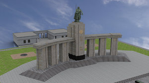 3D soviet war memorial tiergarten model