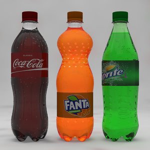 3D soda bottles