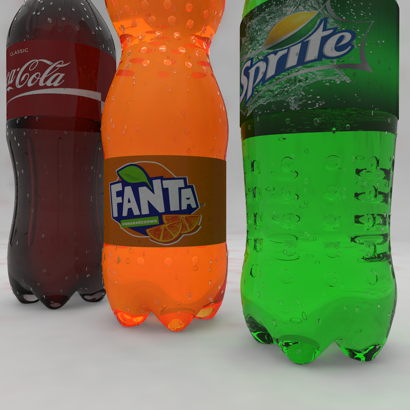 3d Soda Bottles Turbosquid 1413326