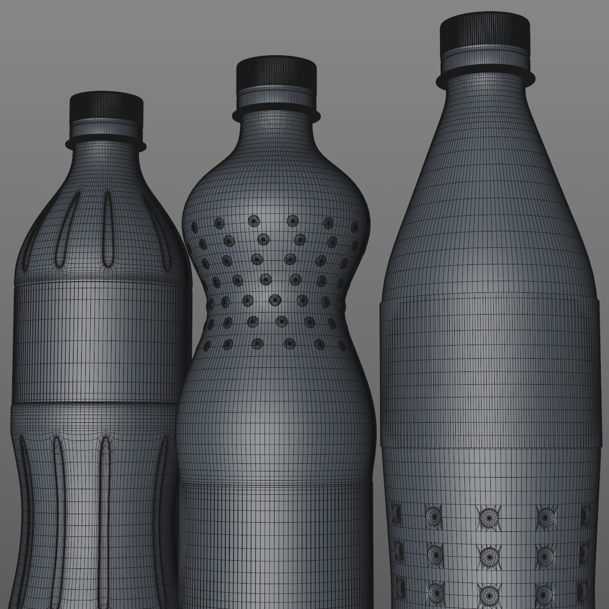 3d soda bottles