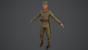soldier japan japanese 3D