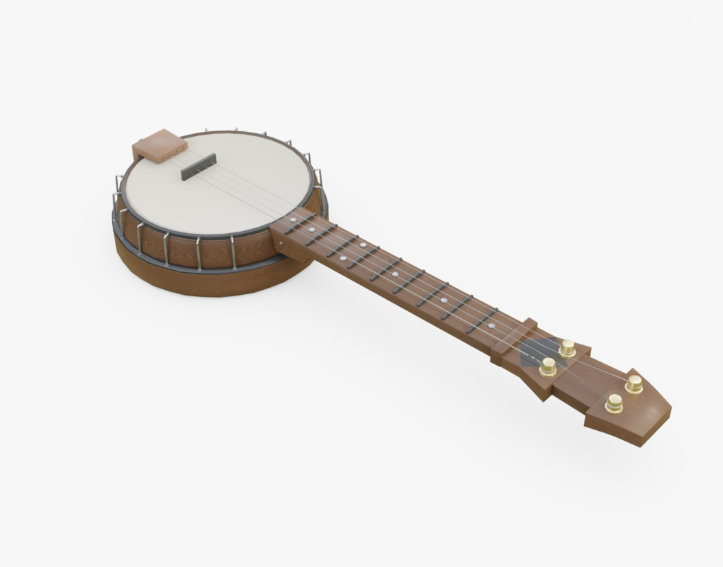 Banjo instrument music 3D model TurboSquid 1413443