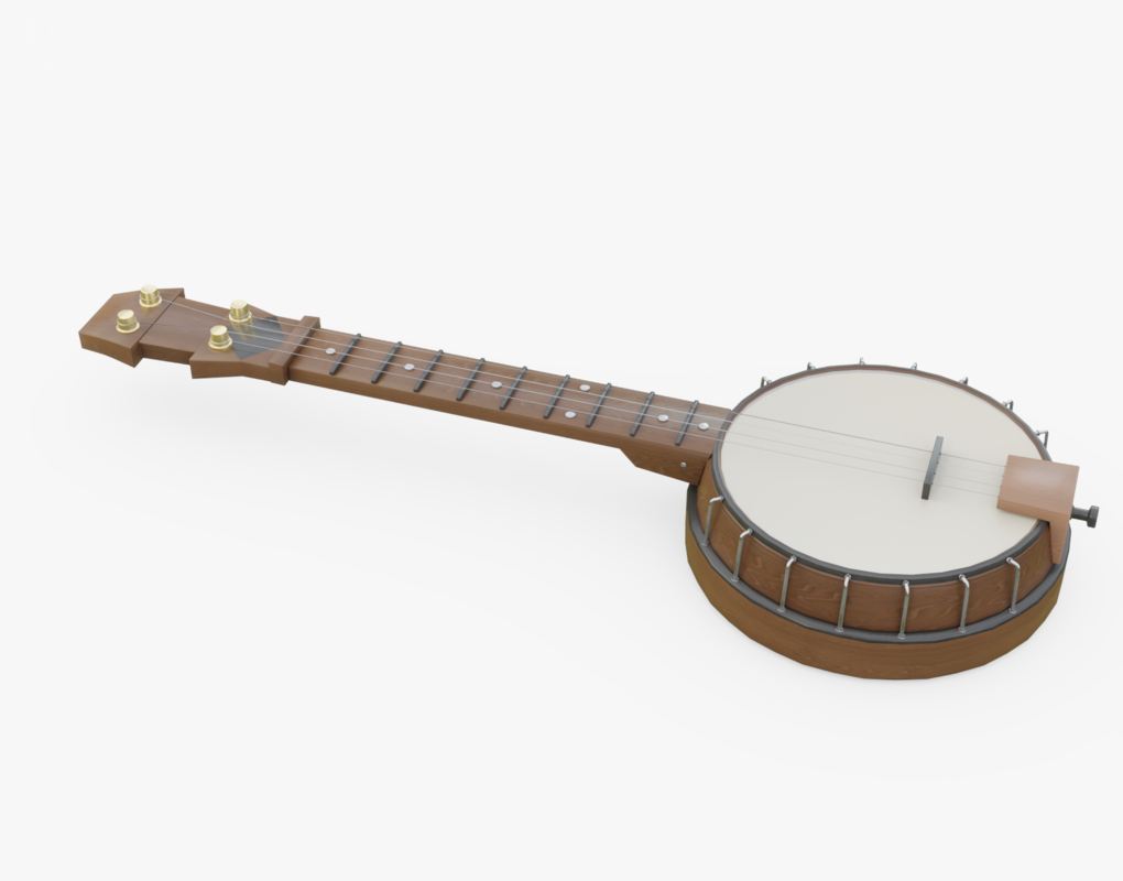 Banjo instrument music 3D model TurboSquid 1413443