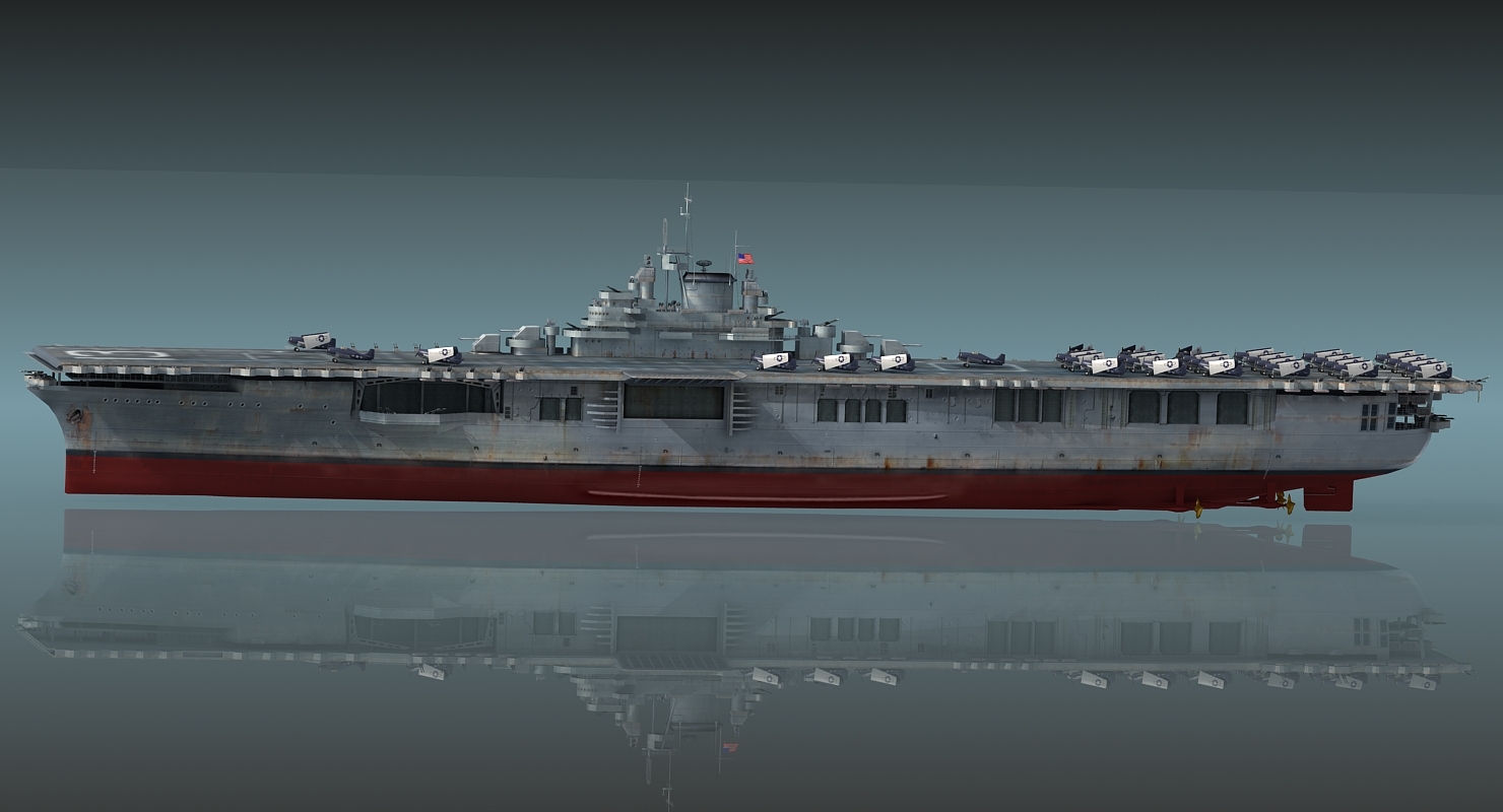 富兰克林号cv-13号(1944年)3d模型