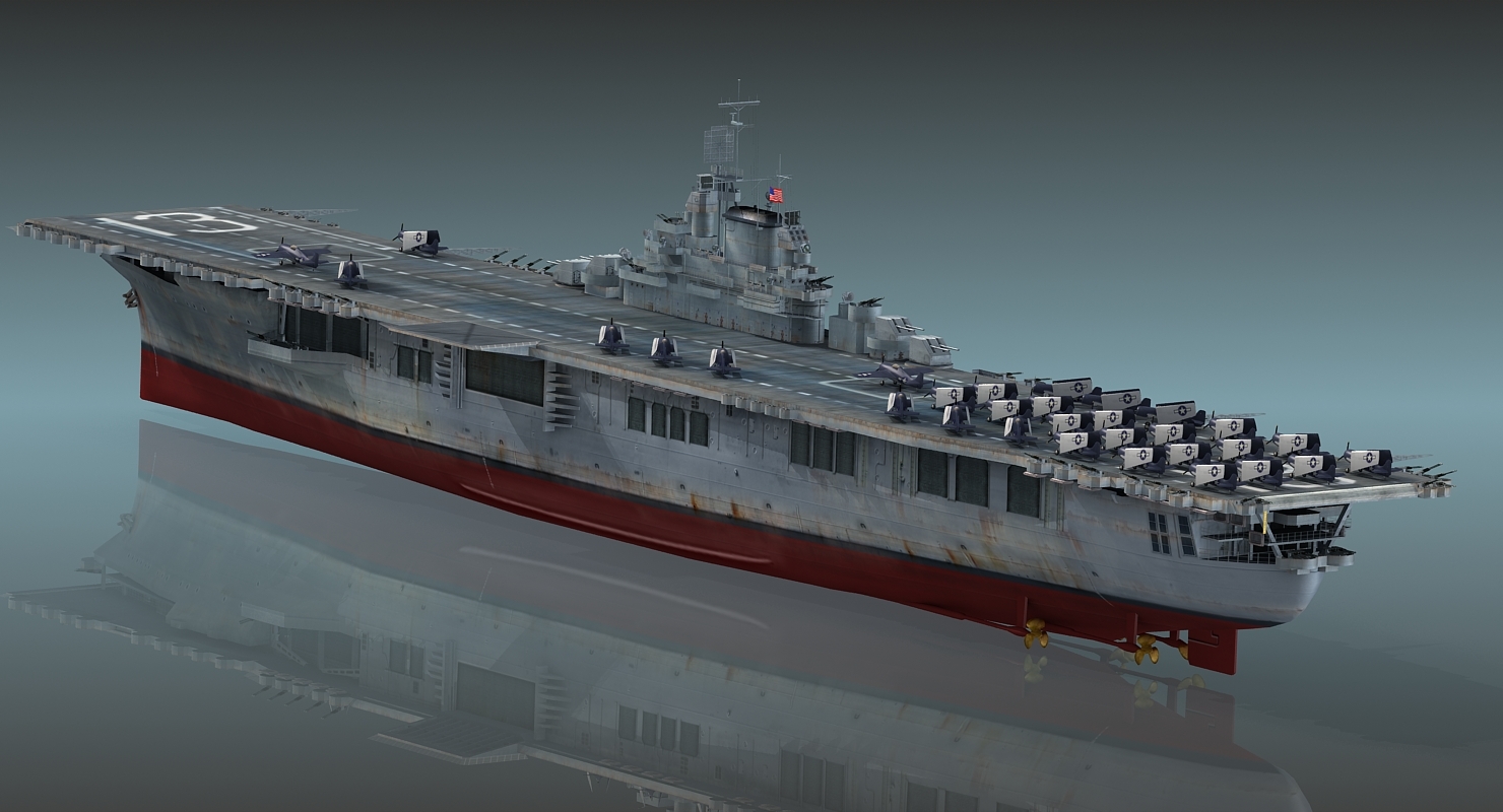 富兰克林号cv-13号(1944年)3d模型