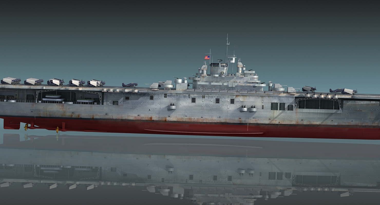 富兰克林号cv-13号(1944年)3d模型