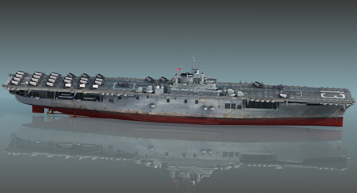 富兰克林号cv-13号(1944年)3d模型