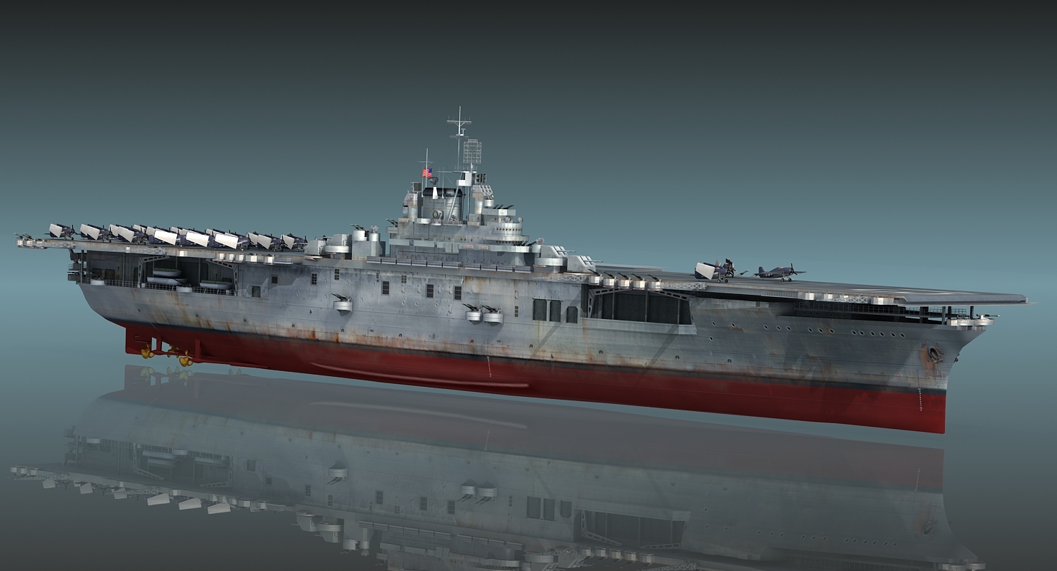 富兰克林号cv-13号(1944年)3d模型