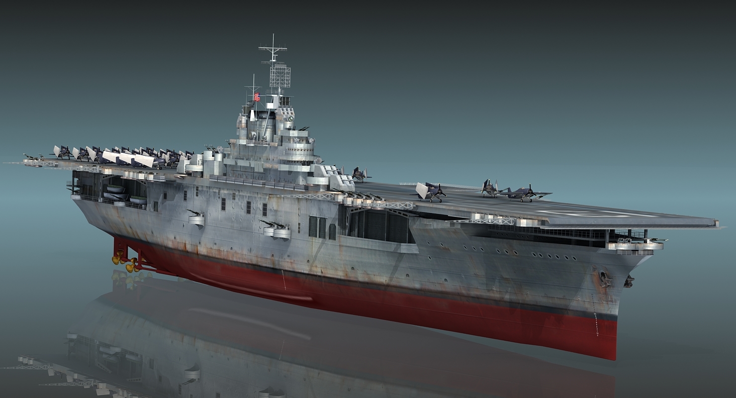 富兰克林号cv-13号(1944年)3d模型