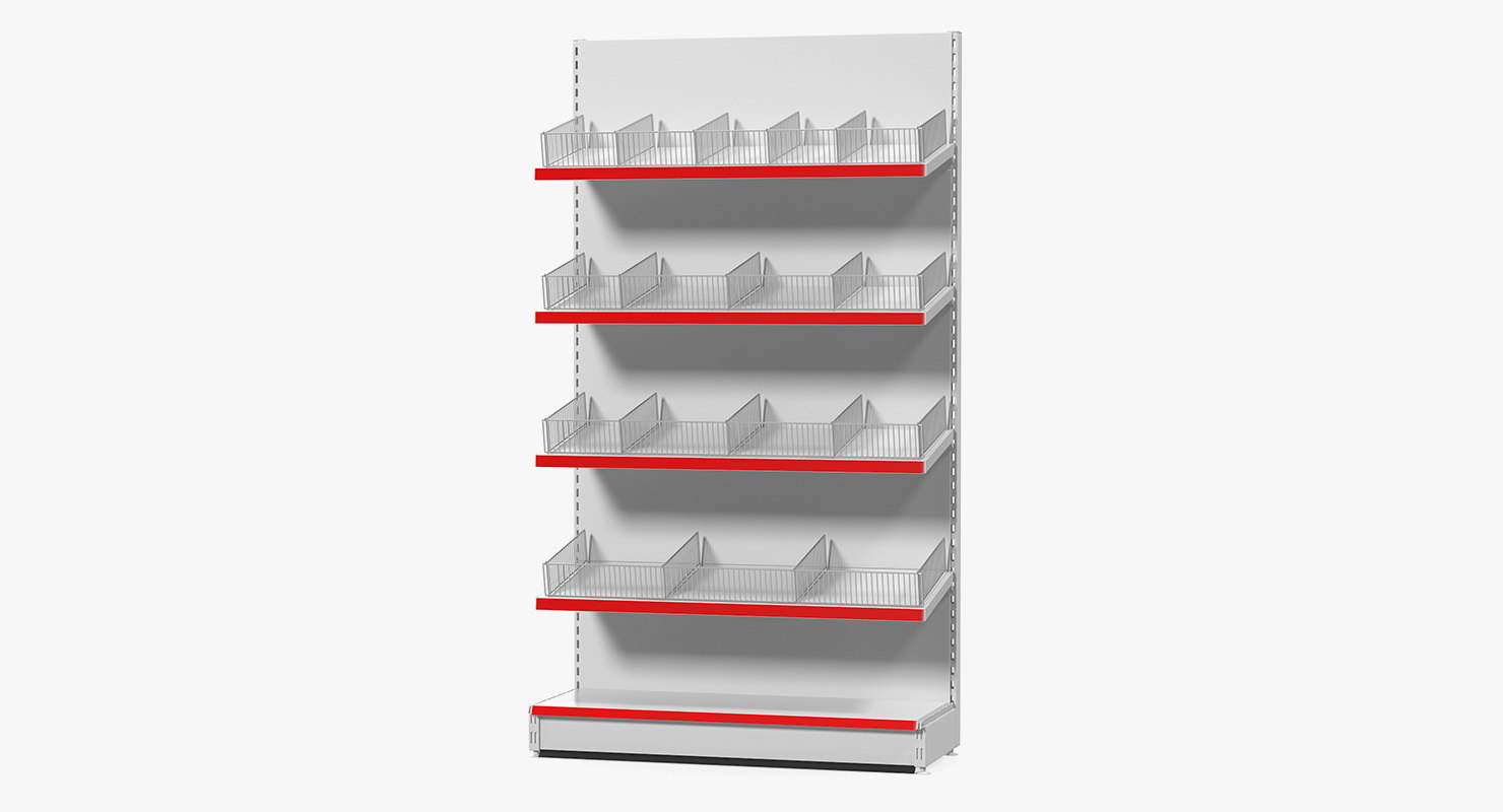 Gondola store shelving model TurboSquid 1413749
