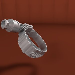 worm clamp hoses 3D model