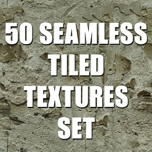 50 Seamless tiled texture set - grass, wall, rock, road, wood, stone, concrete, bricks