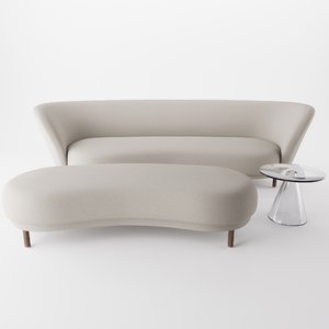 dandy sofa ottoman massproductions 3D