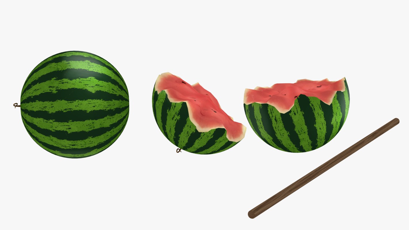 Watermelon split toon 3d model  turbosquid 1413847 Watermelon split toon 3d model  turbosquid 1413847