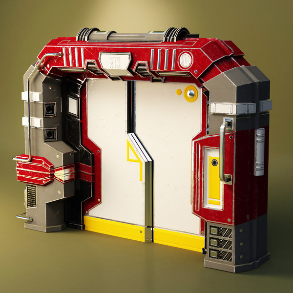 宇宙飞船的门3d模型