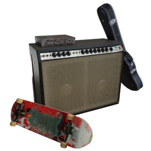 set amplifier guitar case 3D model