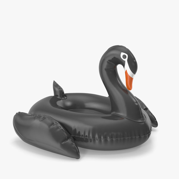 Black swan pool float 3D model 