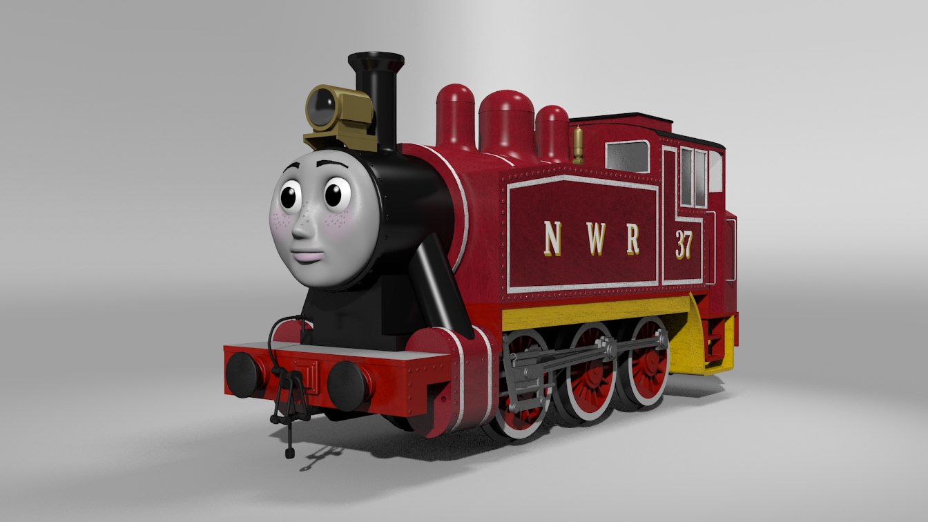 3D Rosie Train Cartoon Model - TurboSquid 1414275