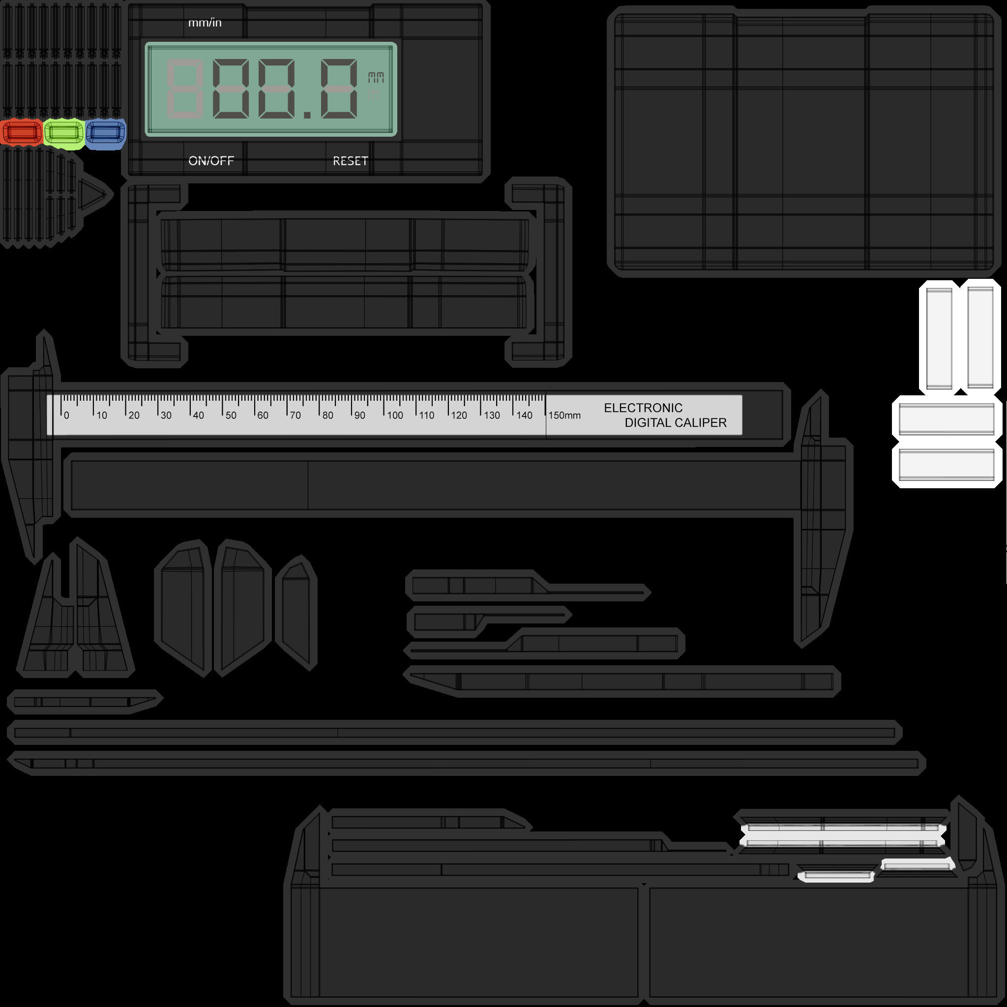 Digital caliper 3D model TurboSquid 1414346